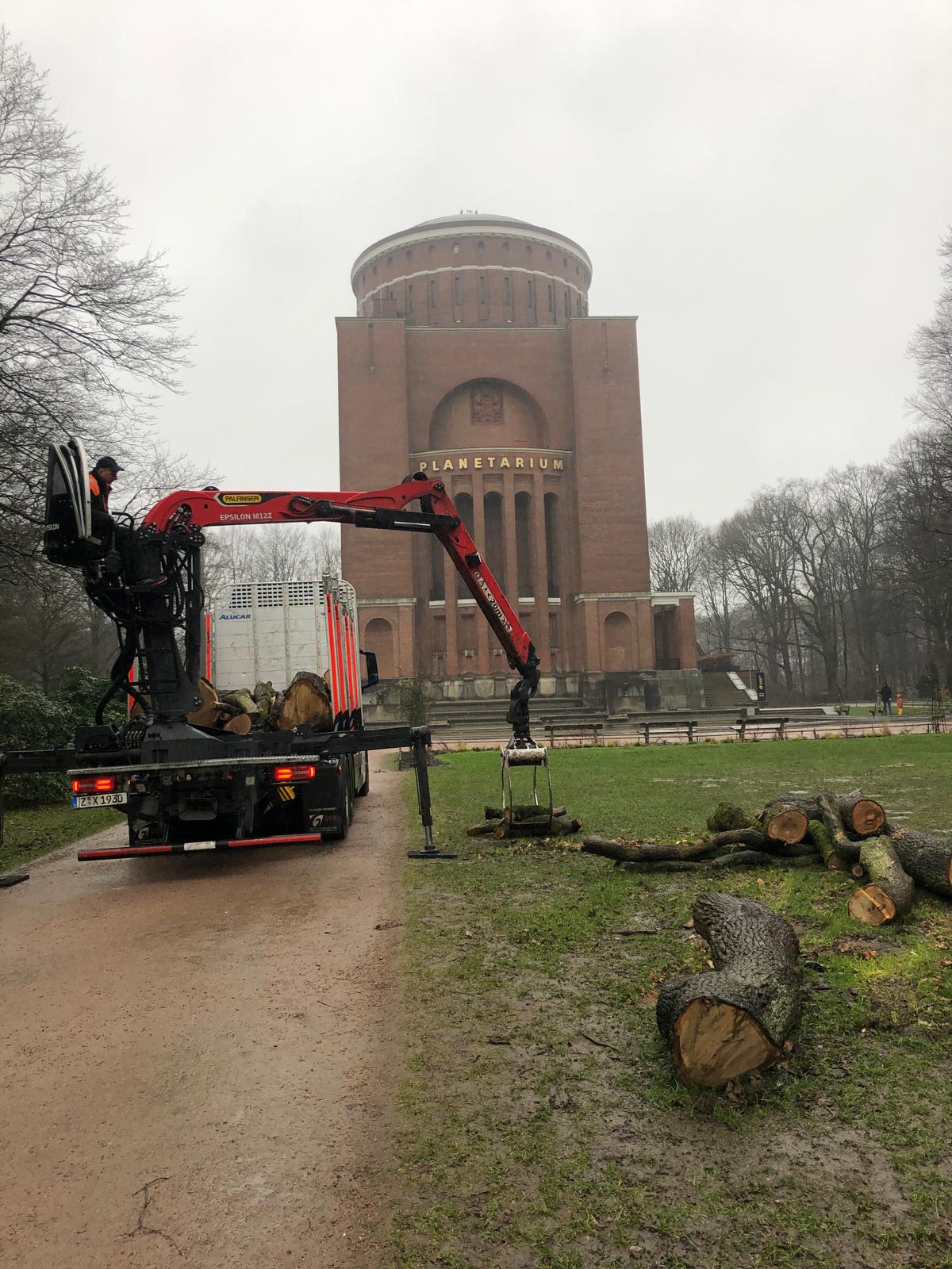 Baumarbeiten am Planetarium Hamburg
